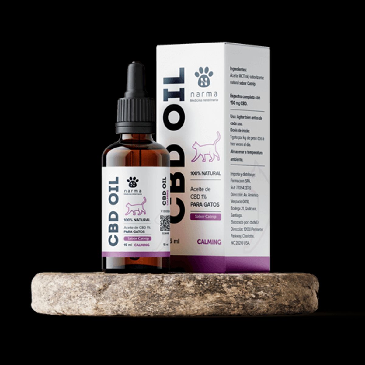 NARMA - Aceite CBD Calmante para Gatos NarmaVet 150 mg - 15 ml
