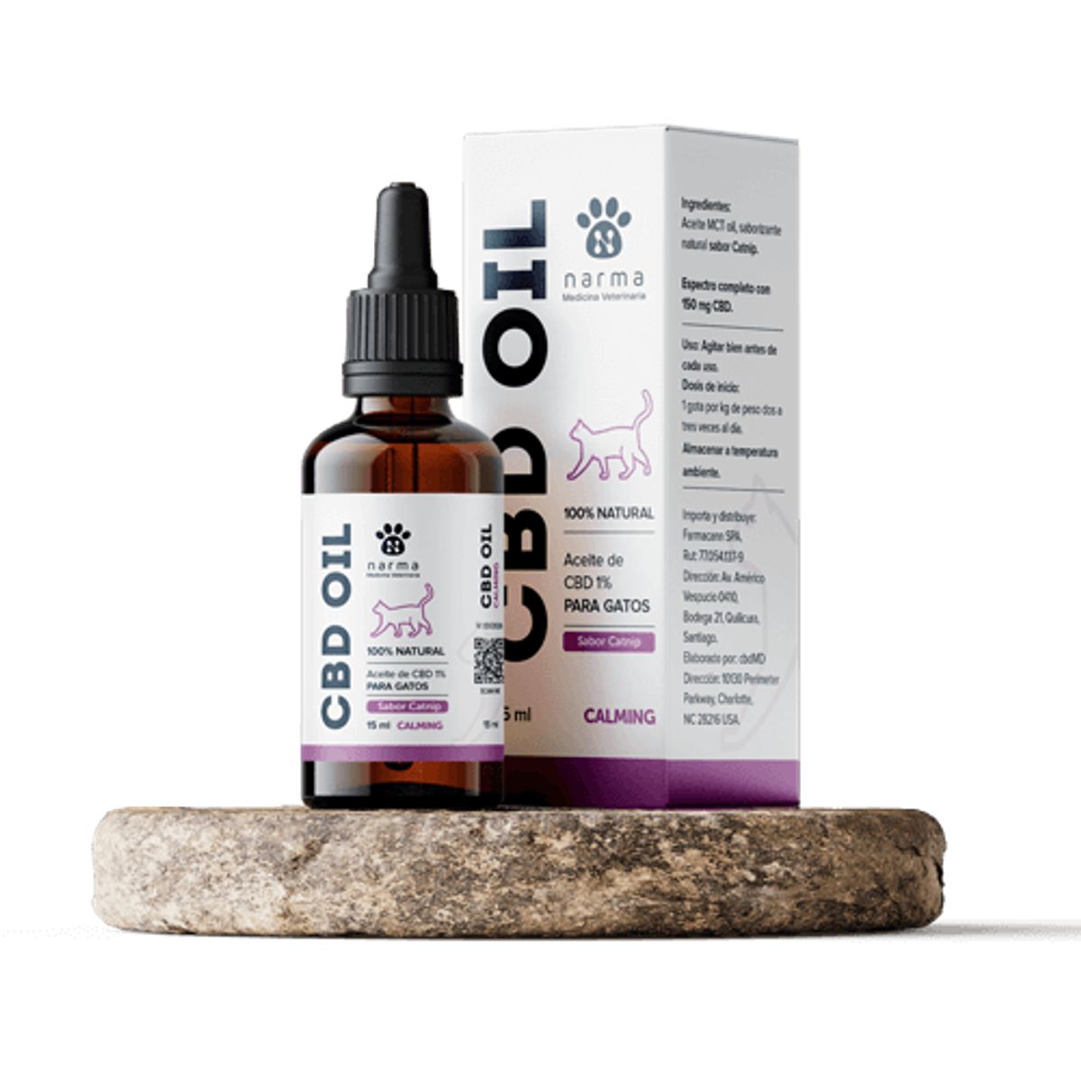 NARMA - Aceite CBD Calmante para Gatos NarmaVet 150 mg - 15 ml