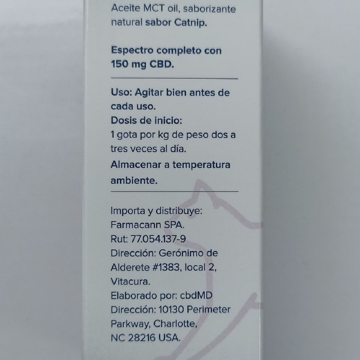 NARMA - Aceite CBD Calmante para Gatos NarmaVet 150 mg - 15 ml