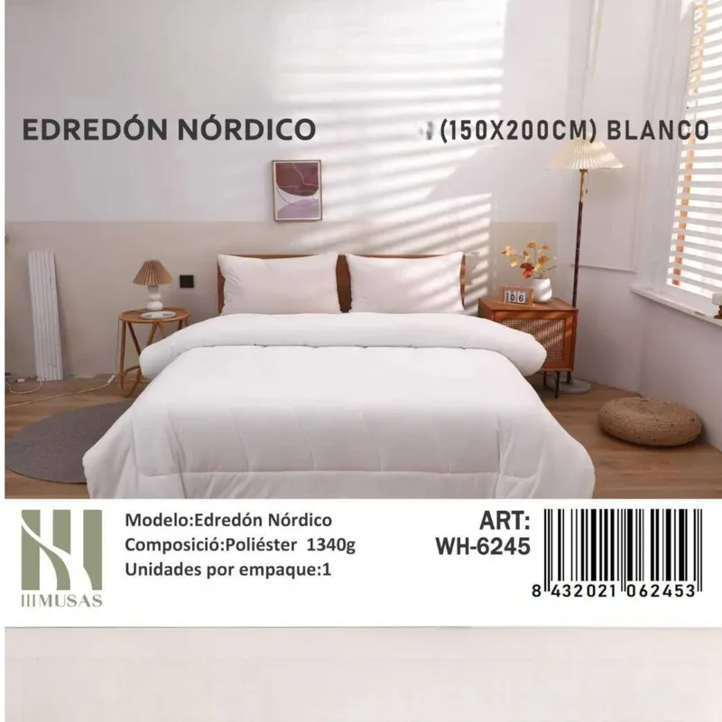 ANGELES DEL HOGAR - PLUMON NORDICO DE SEDA PLAZA Y MEDIA 200X230CM
