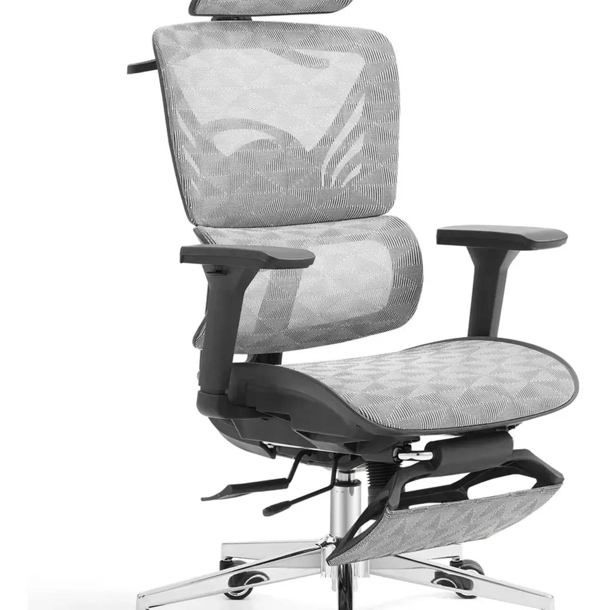 IDEEHOUSE - Silla De Oficina Negro Ergonómica Elevable Tapizado