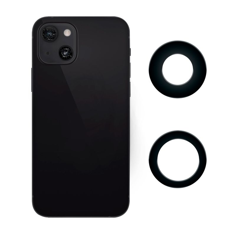 GENERICO - Vidrios Camaras Trasera Compatible con Iphone 14 + Adhesivo