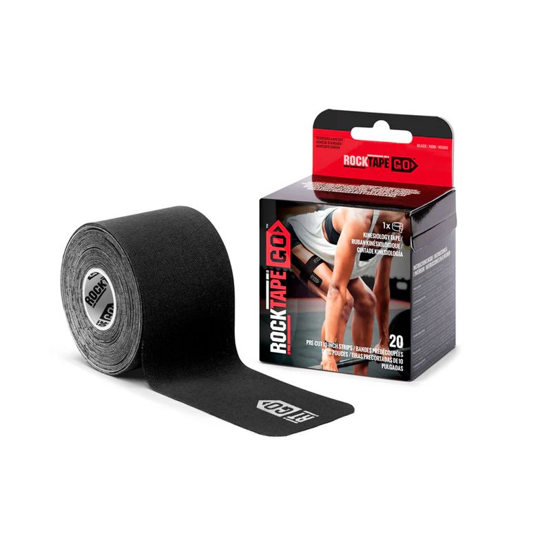 ROCKTAPEGO - CINTA KINESIOLÓGICA NEGRA ROLLO CONTINUO ROCKTAPEGO