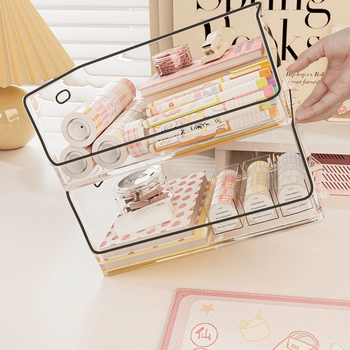 HOMESTAR - Caja Organizador Transparente de Acrílico
