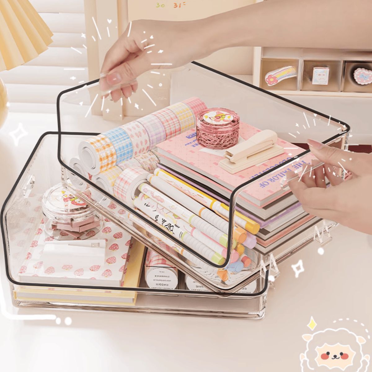 HOMESTAR - Caja Organizador Transparente de Acrílico