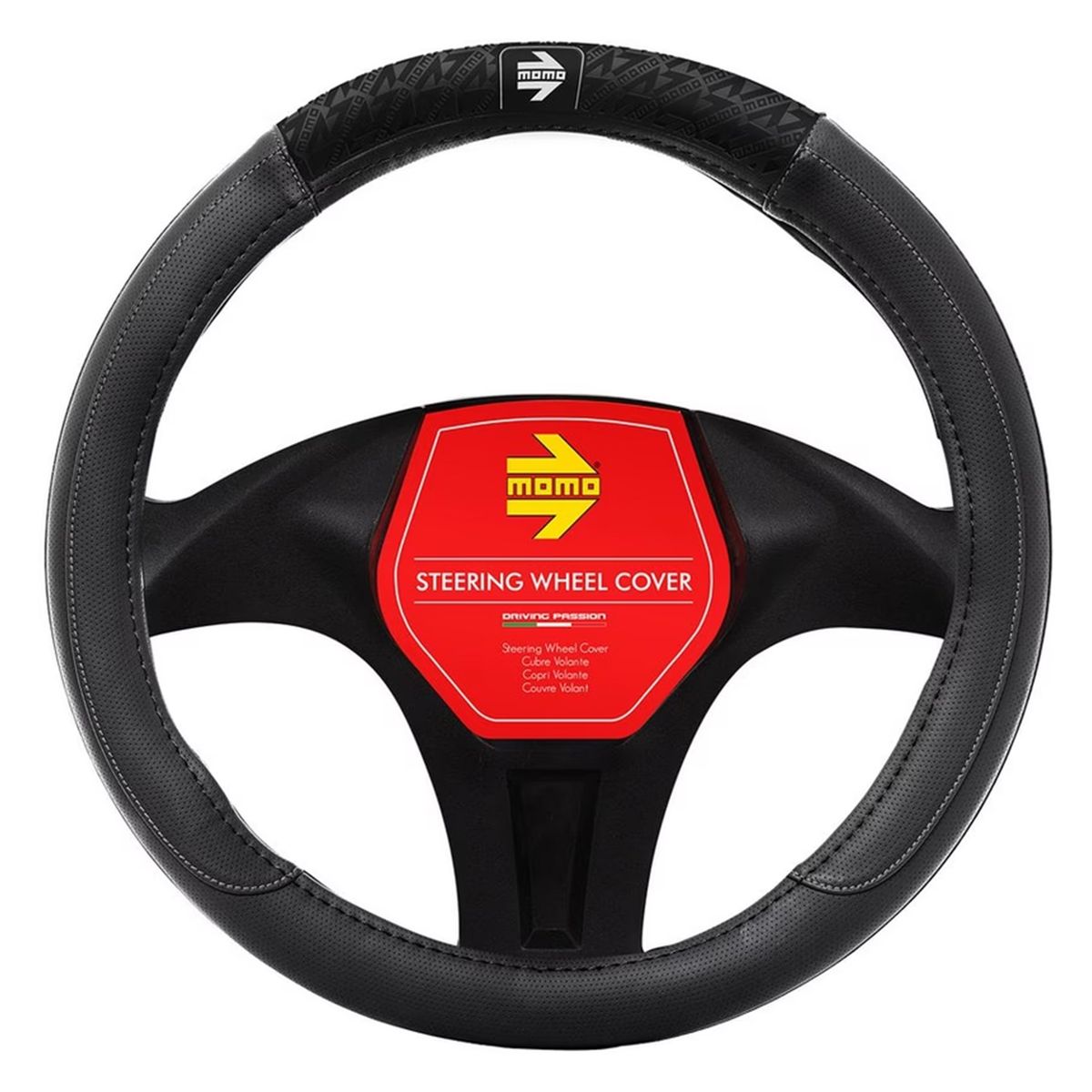 MOMO - Funda cubre volante Momo Negro/gris SWC030BG