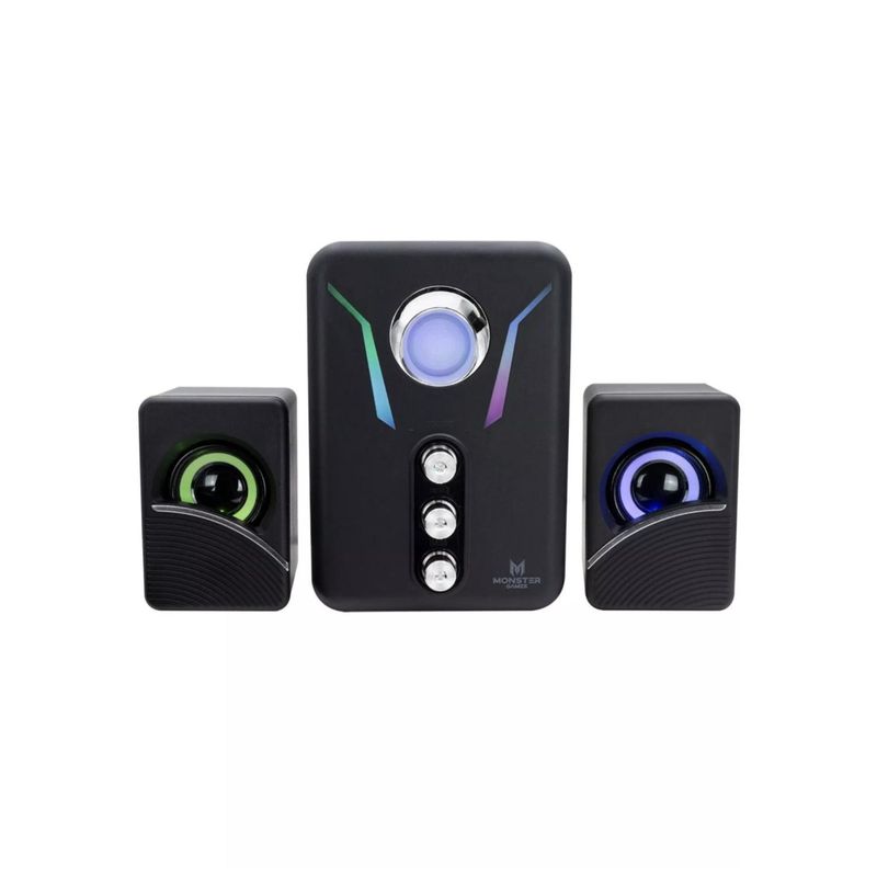 MONSTER GAMES - Sistema De Sonido Subwoofer AUX USB Firing 2.1