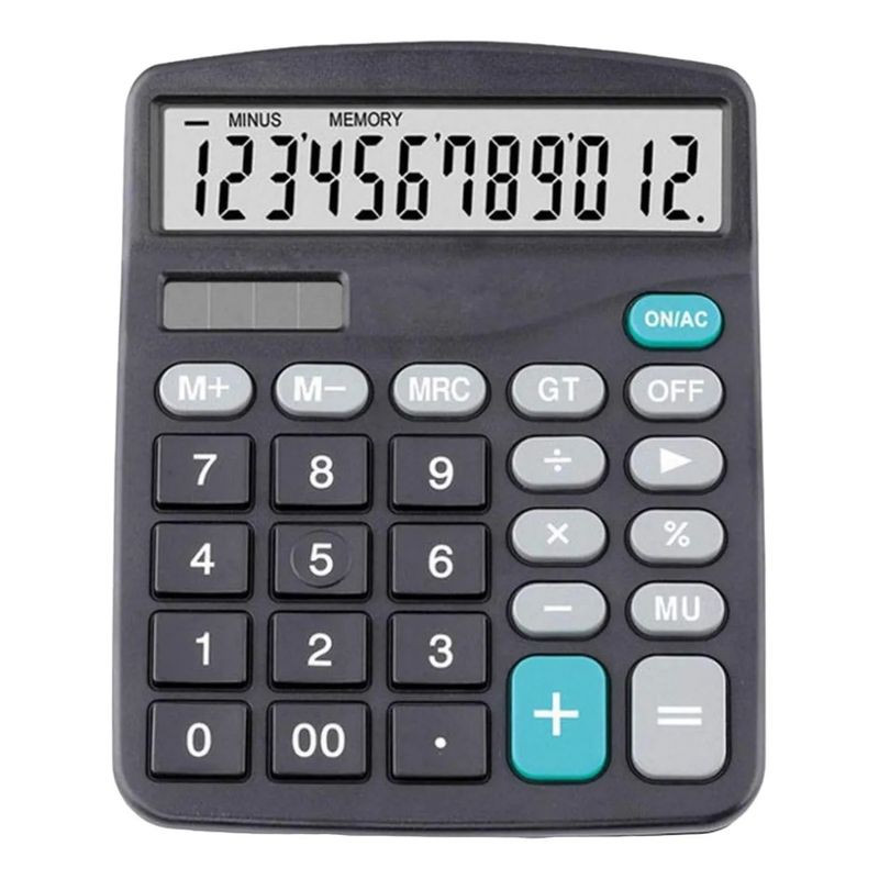 GENERICO - Calculadora 12 Dígitos Portátil De Escritorio Números Grande