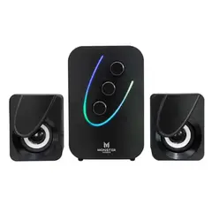 MONSTER GAMES - Sistema De Sonido Subwoofer AUX USB Quake 2.1