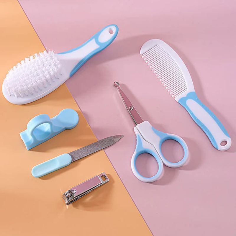 GENERICO - Set de cuidado bebe 6 en 1 manicure azul