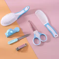 GENERICO - Set de cuidado bebe 6 en 1 manicure azul