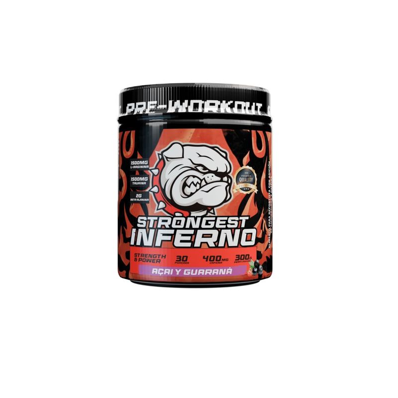 STRONGEST - PRE- ENTRENO INFERNO 300GR ACAI Y GUARANA - STRONGEST