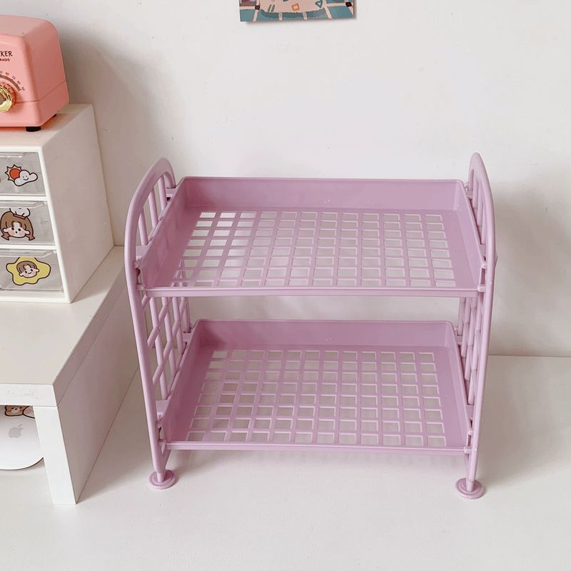 HOMESTAR - Estantería Organizador 2 Niveles Morado