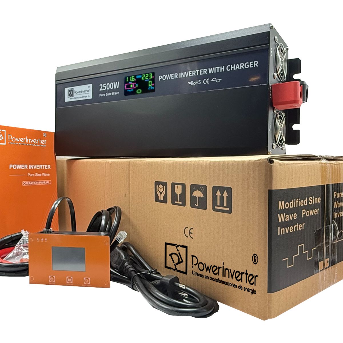 GENERICO - Inversor -cargador -ups 12v220vac 2500w - 5000w Psw Pro