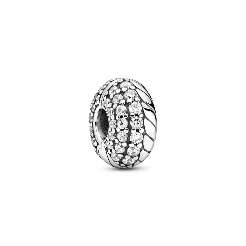 PANDORA - Clip Diseño Cadena De Serpiente En Pavé Mujer Pandora