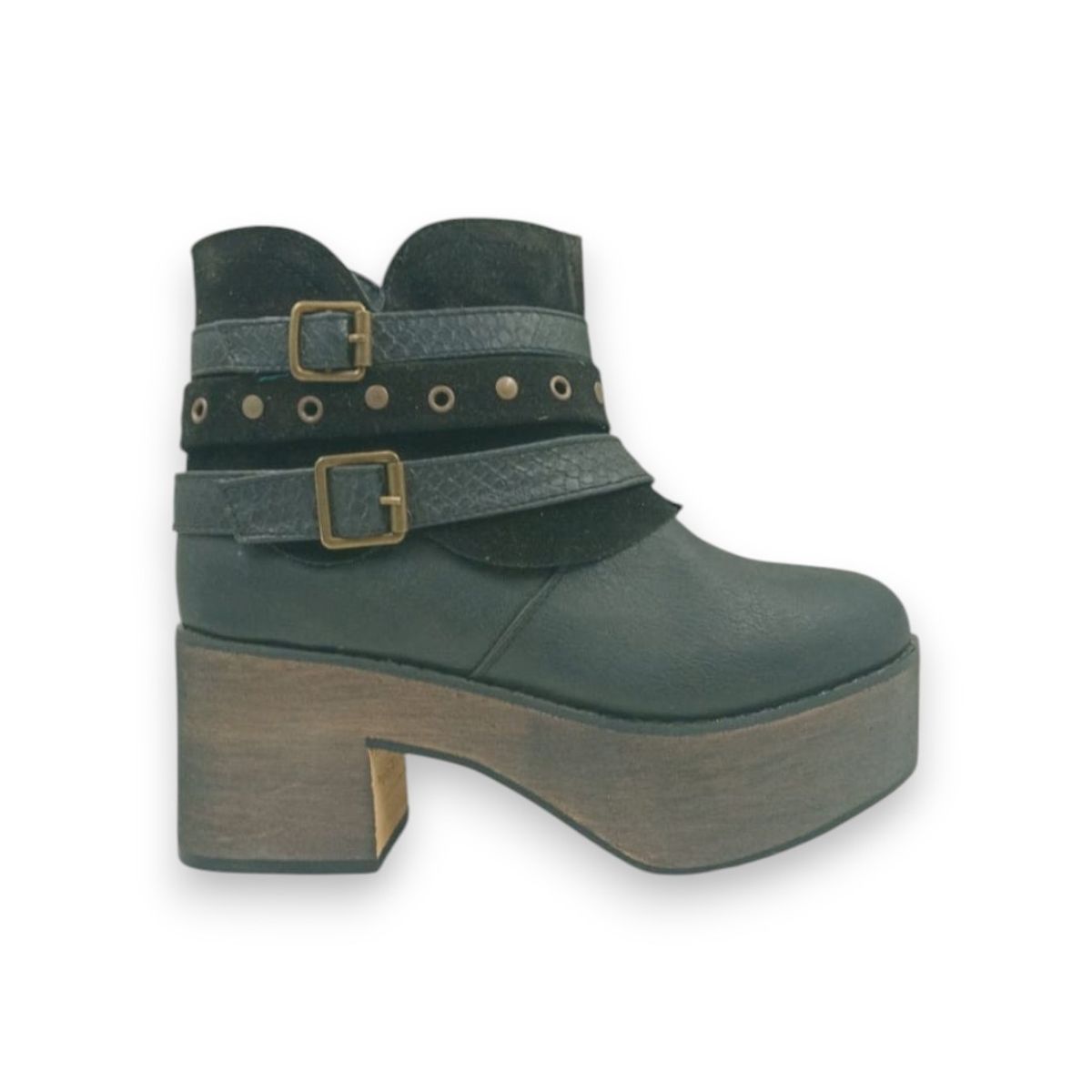 HERIEL - Botín Negro Plataforma Mujer