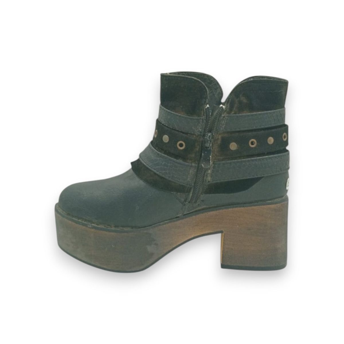 HERIEL - Botín Negro Plataforma Mujer