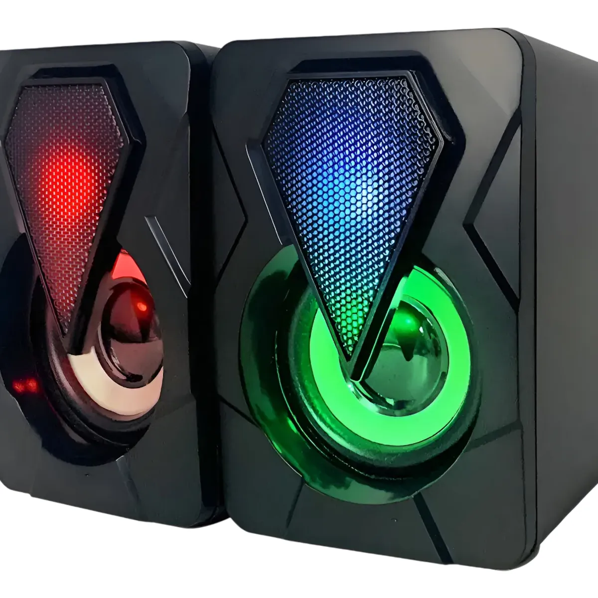 GENERICO - Par De Parlantes Pc Gamer Usb Led Stereo