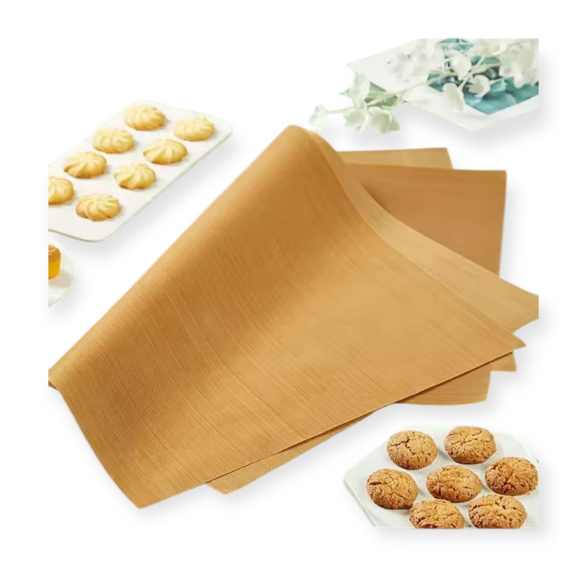 GENERICO - Lamina De Teflon 60x40 Tapete Horno Parrilla Pack x2