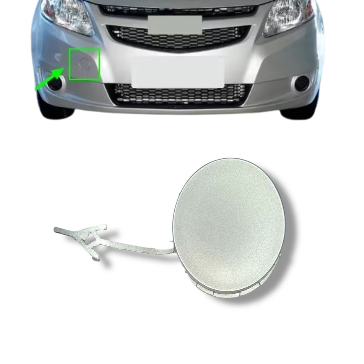 GENERICO - Tapa Gris Parachoque Delantero Compatible Con Chevrolet Sail