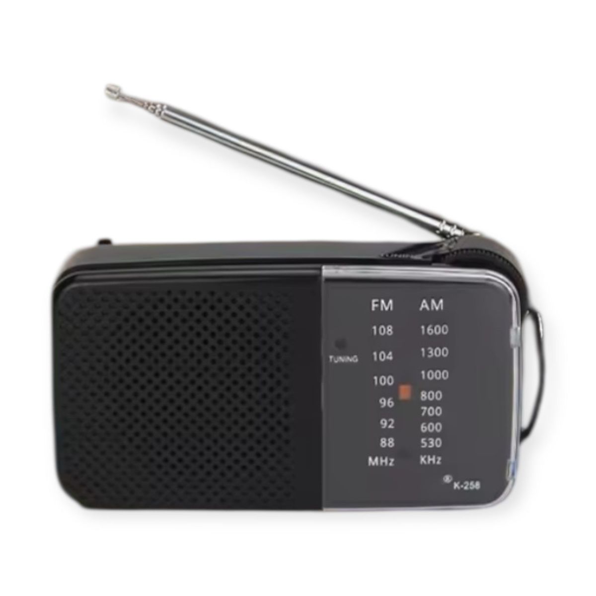 GENERICO - Mini Radio Portátil de Bolsillo AMFM Color Plomo a Pilas