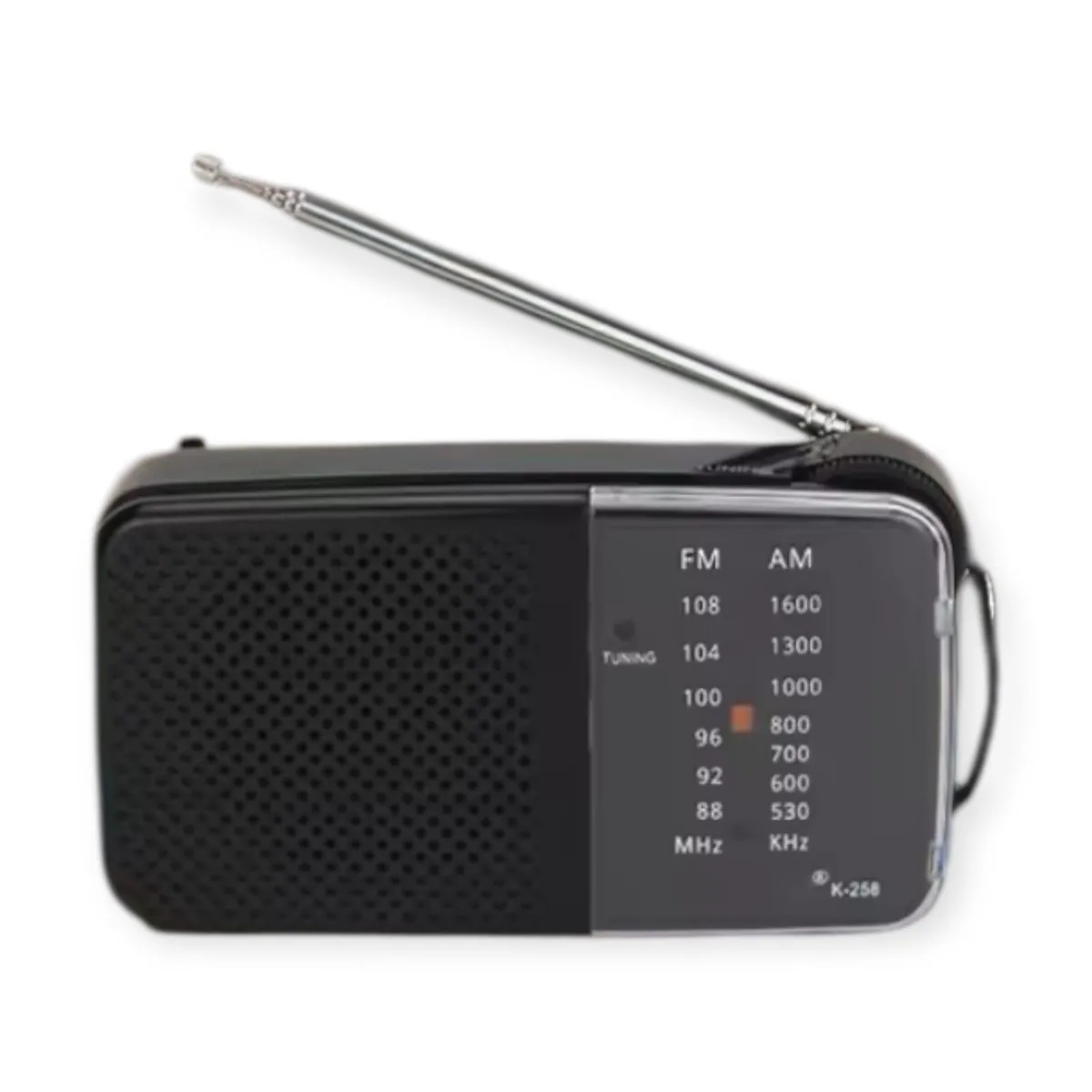 GENERICO - Mini Radio Portátil de Bolsillo AMFM Color Plomo a Pilas