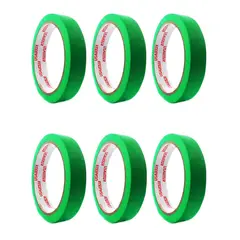 USATAPE - Cinta Enmascarar Masking Tape Color 18mmx20m 6 Unid - Verde