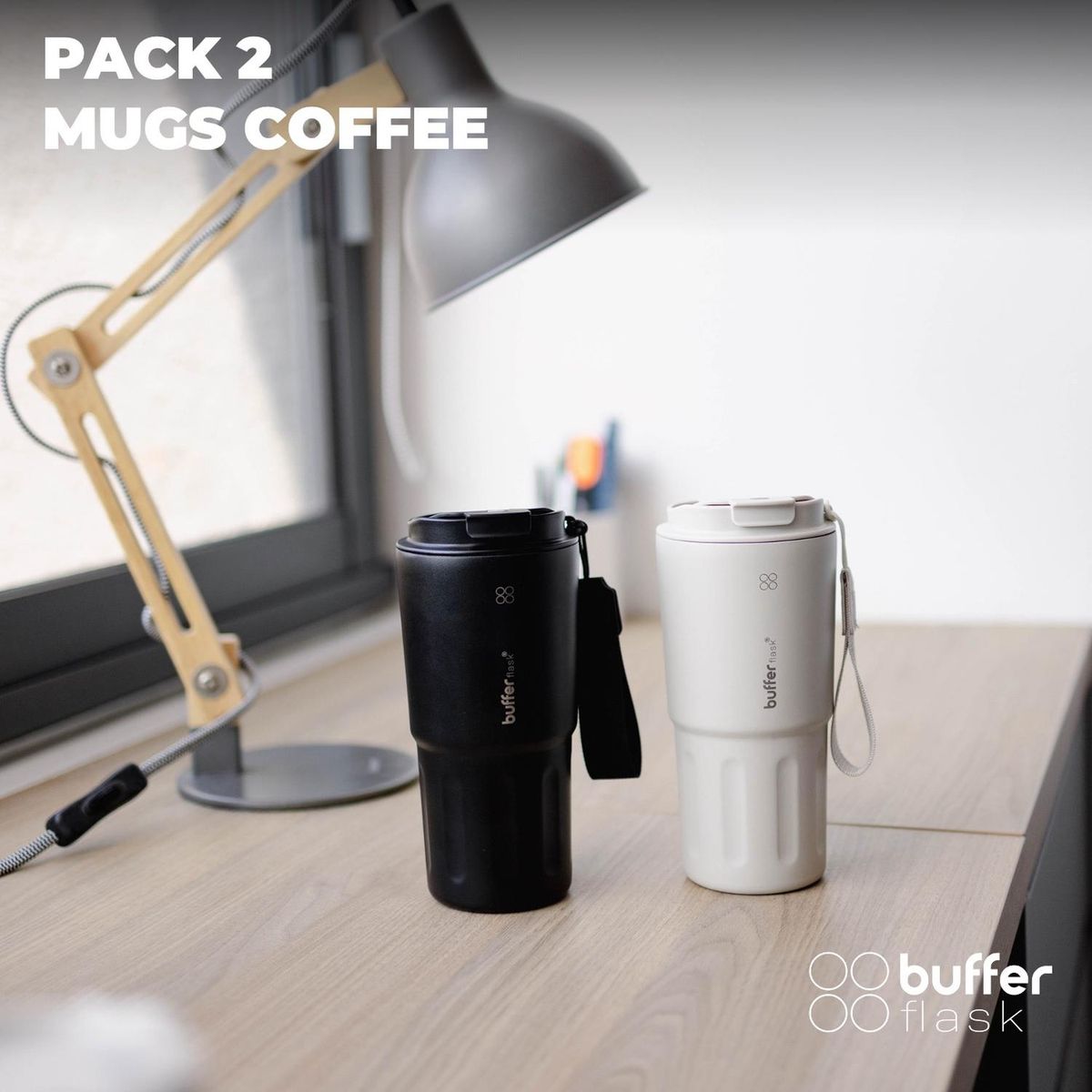 BUFFER FLASK - Vaso Termico Termo Buffer Bebidas Calientes Frias Mug 600ml