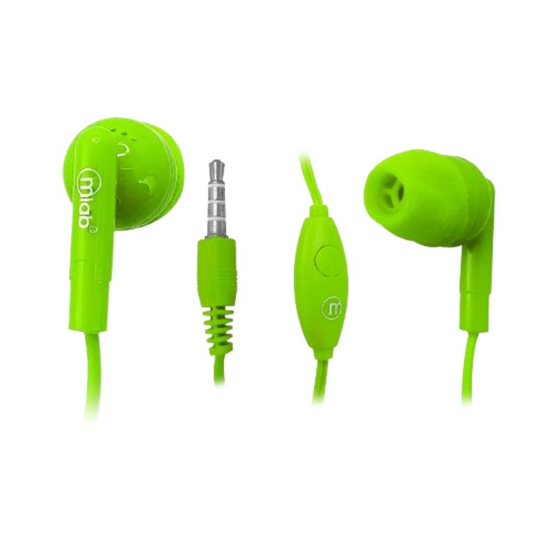 MLAB - AUDÍFONOS IN-EAR WIRED GUMMY C/MANOS LIBRES GREEN 07725