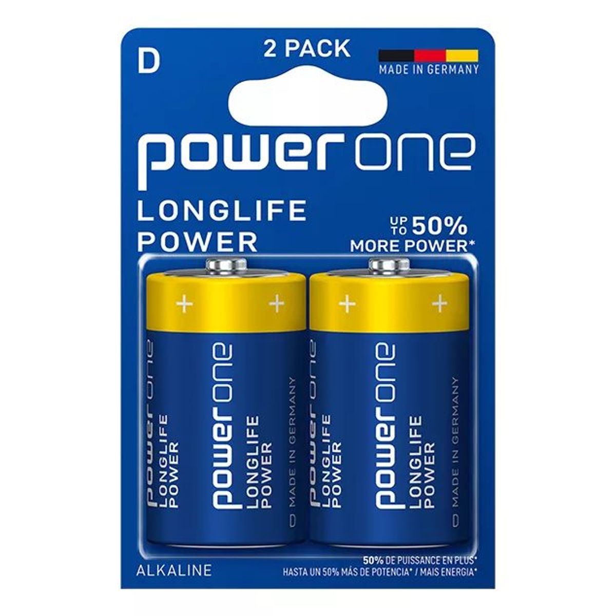 GENERICO - Pila D powerone pack 2 unidades 1.5V