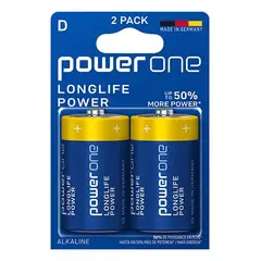 GENERICO - Pila D powerone pack 2 unidades 1.5V