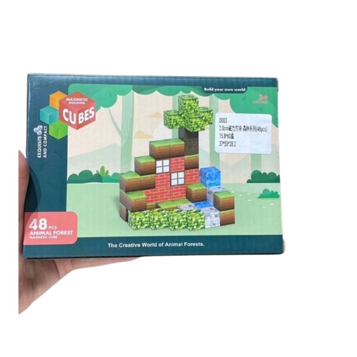 GENERICO - Set De Bloques Magnéticos 48 Piezas - Estilo Minecraft