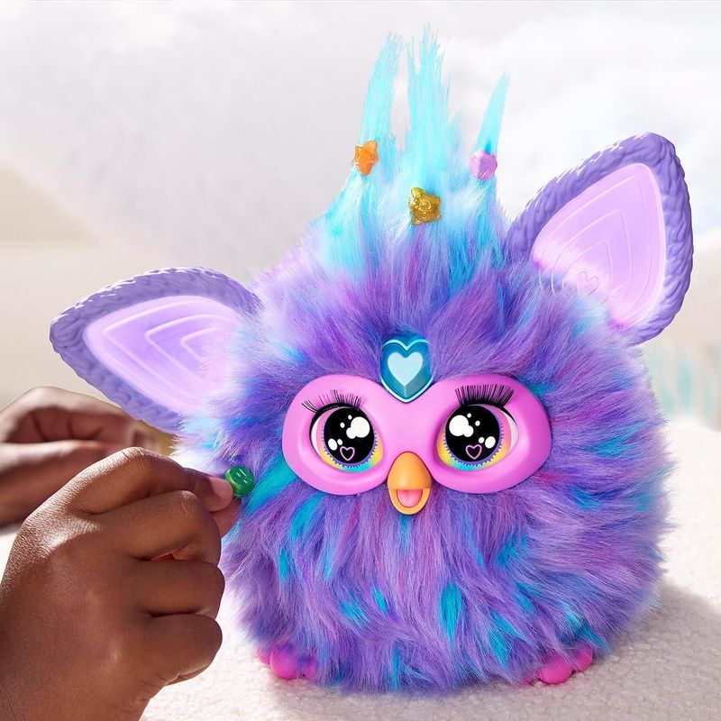 HASBRO - Peluche Furby Juguete Interactivo Lilac Versión Español