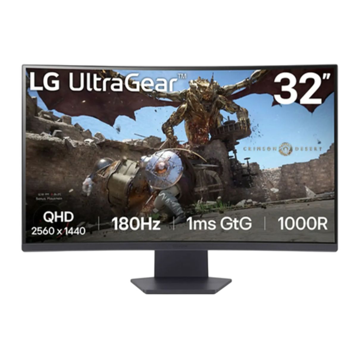 LG - LG UltraGear Monitor Curvo Gamer 32” QHD 180Hz 1ms FreeSync HDMI DP