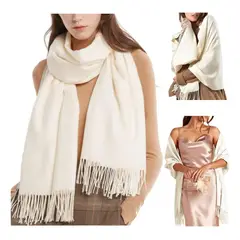 EVERSO - Echarpe Bufanda De Lana Otoño Invierno Maxi Bufanda Unicolor