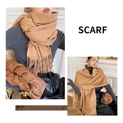 Imagen 2 del producto Echarpe Bufanda De Lana Otoño Invierno Maxi Bufanda Unicolor