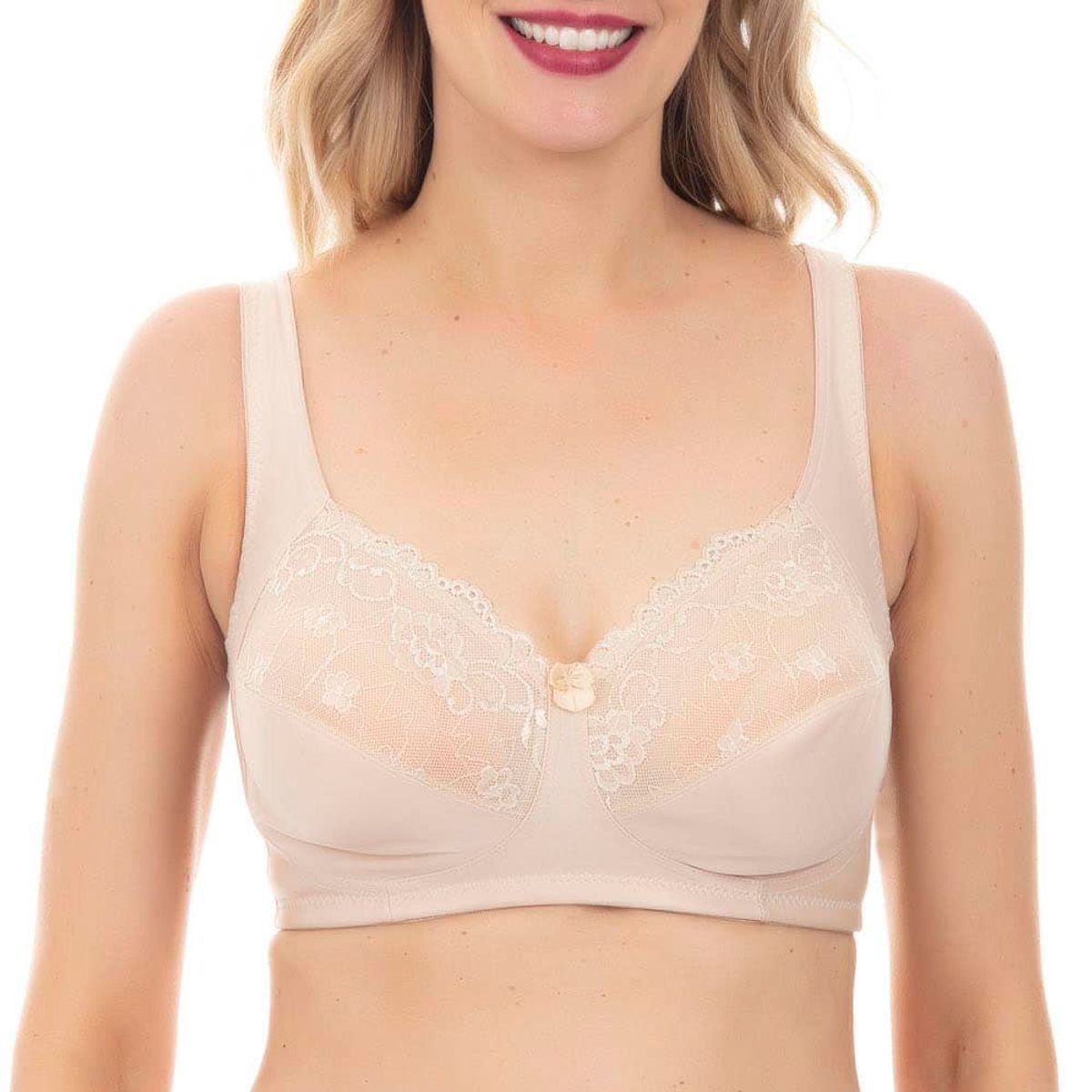 LADY GENNY - Sosten Encaje y Microfibra Sin Arco