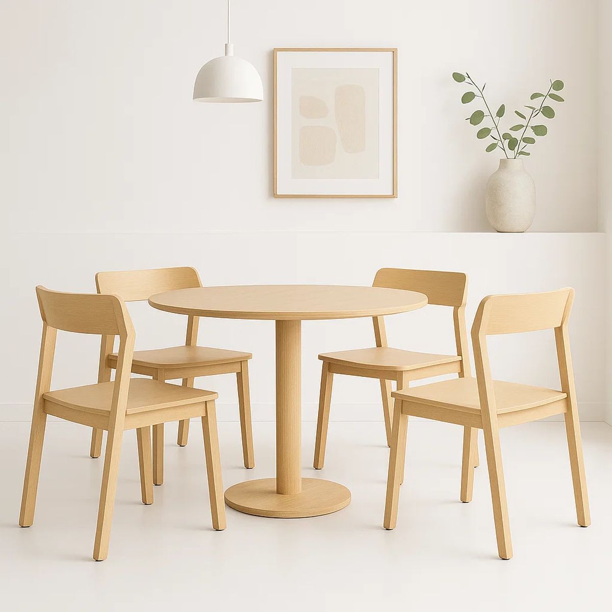 KLIK - Pack de 4 Sillas de Comedor Madera Rover Viena Natural