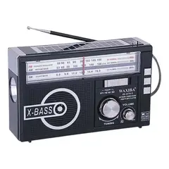 MOVI - Radio portátil AM-FM Multiuso con Linterna Panel Solar pilas y 220V