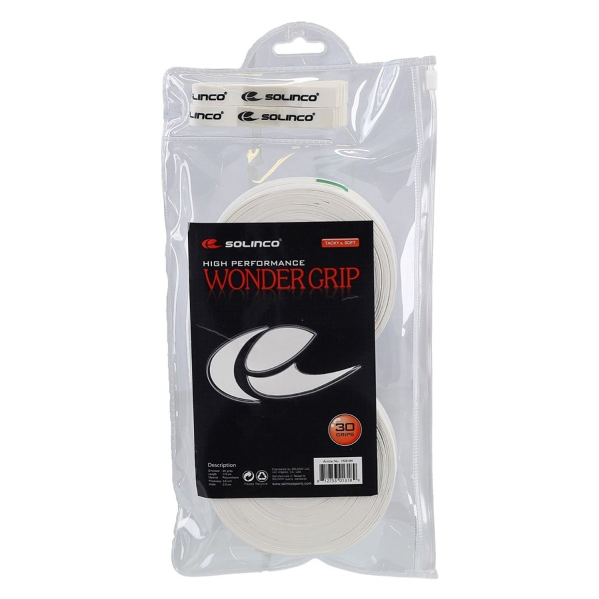 GENERICO - Overgrip Solinco Wonder Grip Blanco X30 Tenis Padel