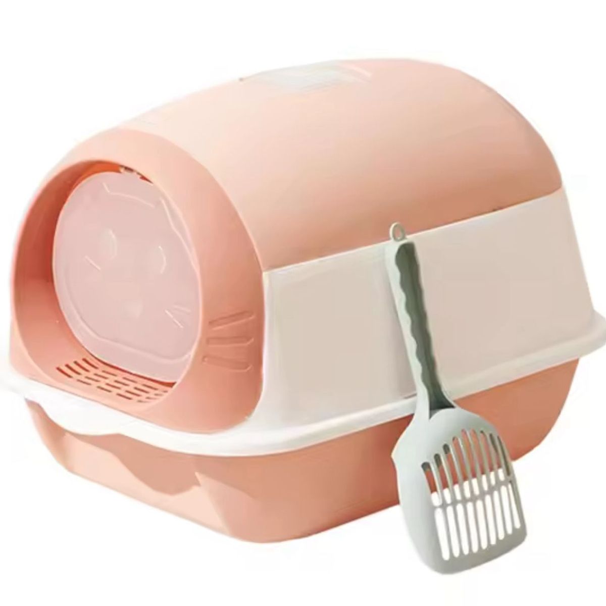 GENERICO - Areneros Cúpula Para Gatos Baño Sanitario Rosado