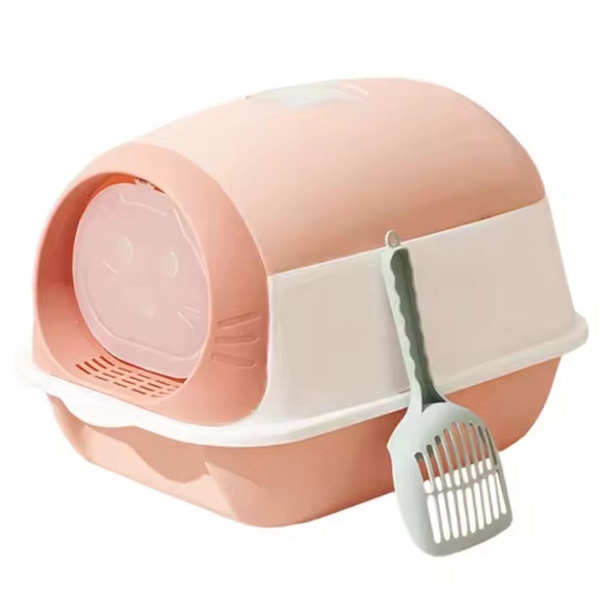 GENERICO - Areneros Cúpula Para Gatos Baño Sanitario Rosado