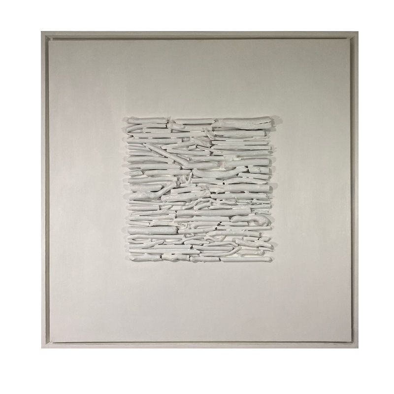 GENERICO - Cuadro decorativo  blanco  80x80