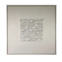 GENERICO - Cuadro decorativo blanco 80x80