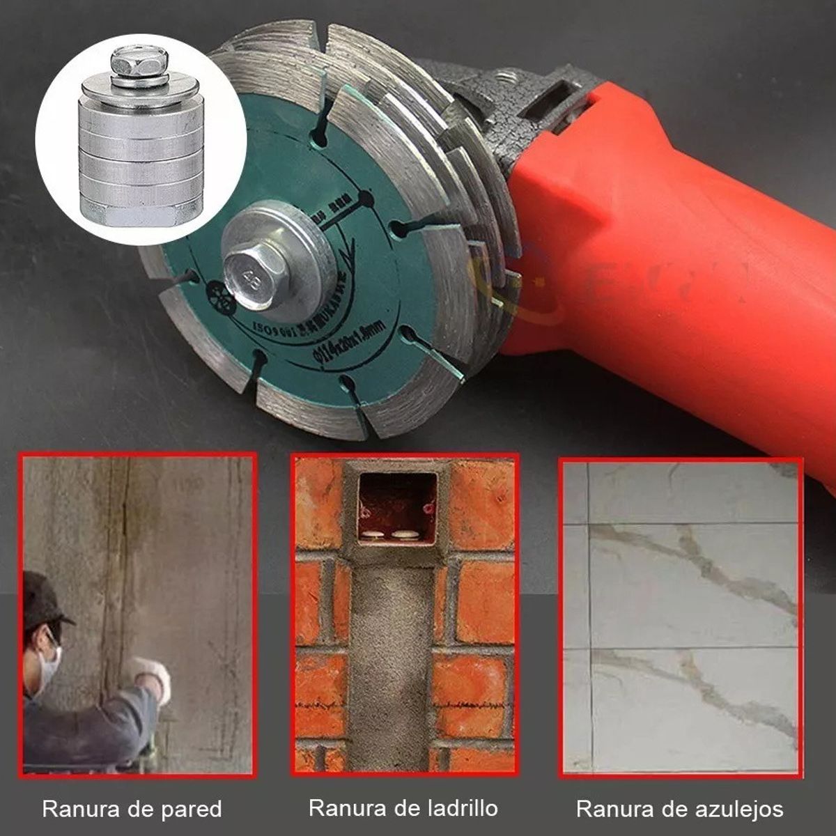 KUANGYE - M14 Adaptador De Amoladora Angular A Ranuradora