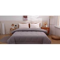 Plumon Sintetico Edredon Nordico Microfibra 2 plazas Color Gris