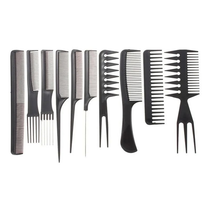 GENERICO - Set De 10 Peinetas Peines Barberia Peluqueria