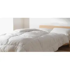 GENERICO - Edredon Nordico de Microfibra - Plumon Sintetico 2 plazas Color Blanco