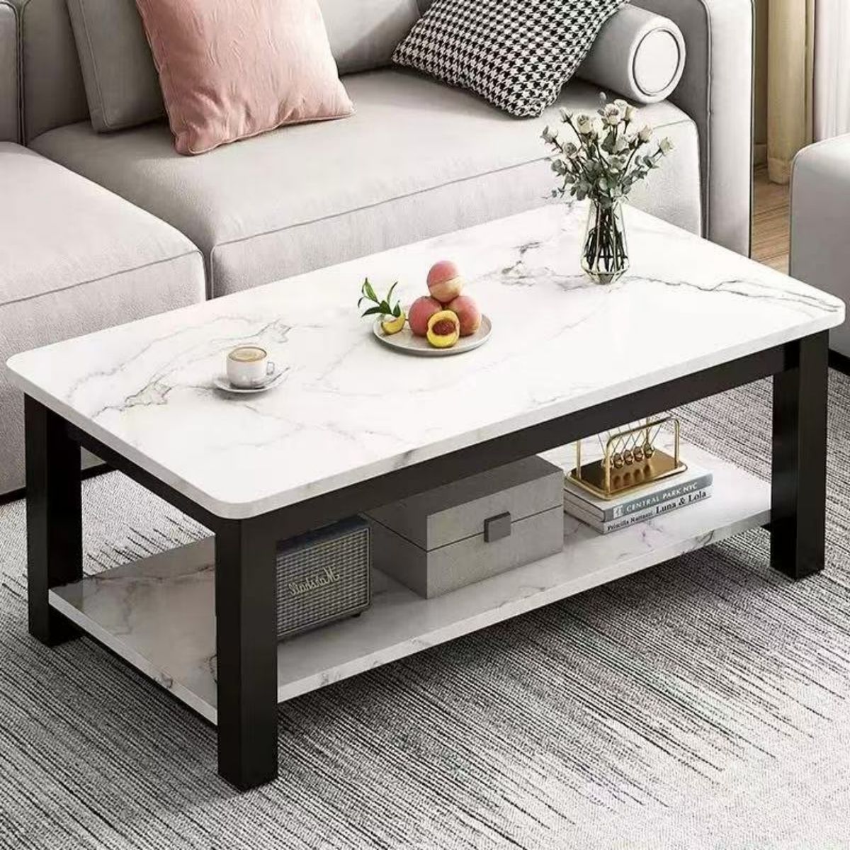 IDEEHOUSE - Mesa De Centro Rectangular 120x60x45cm Mesas