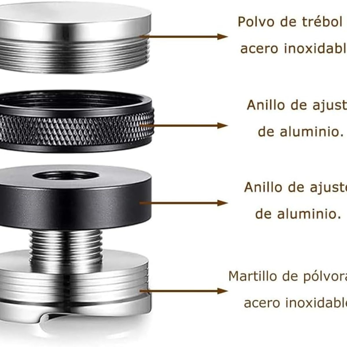 KUANGYE - 51mm Tamper Y Distribuidor De Café Expreso De Acero Inoxidable
